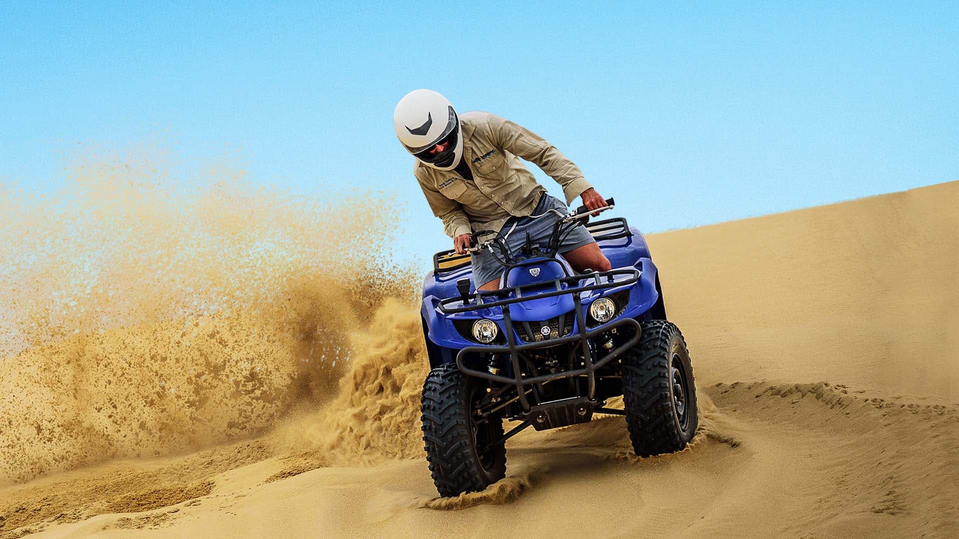Guided quad bike tour on the Port Stephens sand dunes