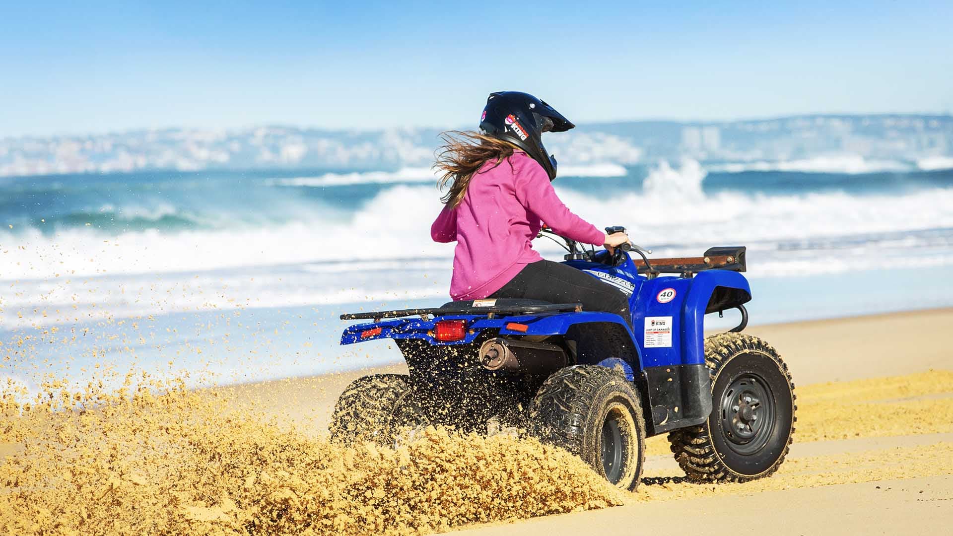Quad biking near Nelson Bay on the Stockton sand dunes